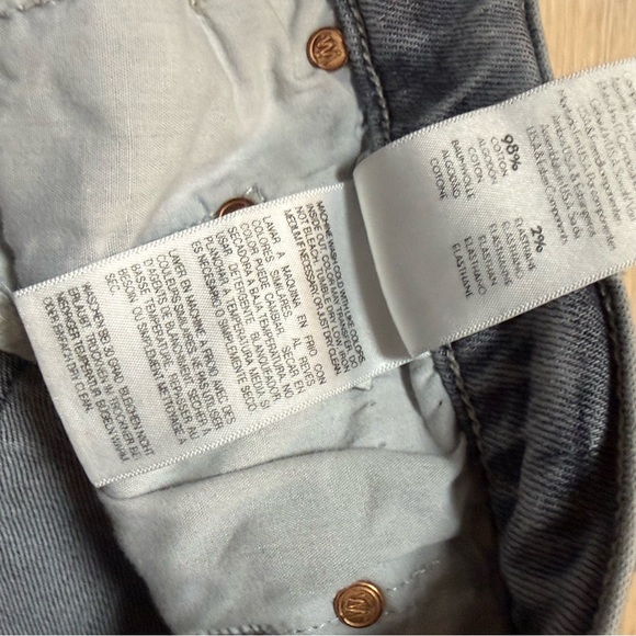 MOTHER The Scrapper Cuff Ankle Fray Women’s Gray Jeans with Distressed Details - Picture 12 of 12